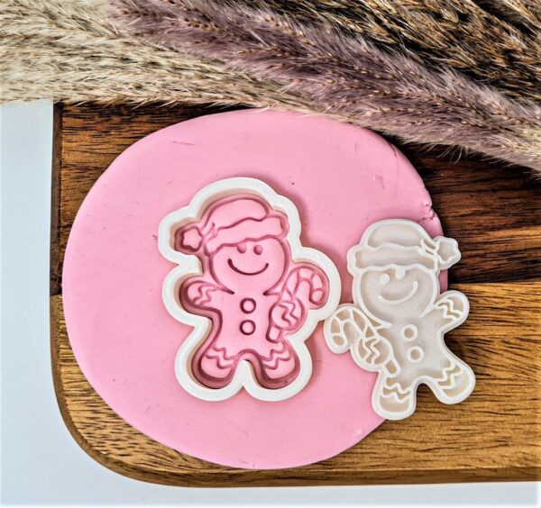 CUPCAKE/SMALL Size Gingerbread Man Cookie Cutter + Stamp