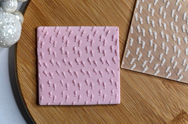 Elf Foot Prints Pattern Cookie Embosser