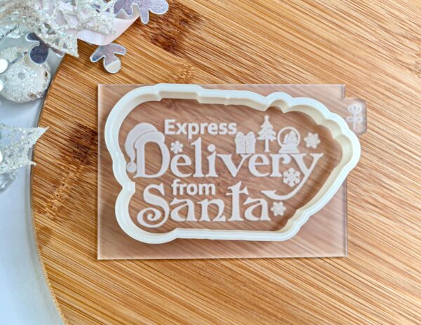 Express Delivery From Santa Cookie Cutter + Embosser - Image 2