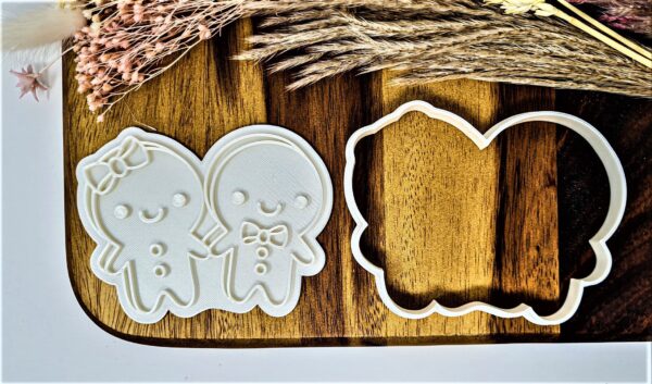 Gingerbread Couple Cookie Cutter + Stamp - Image 2