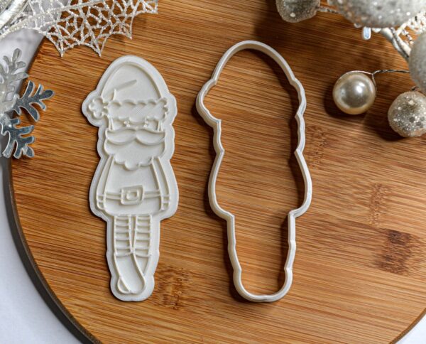 Christmas Santa Cookie Cutter + Stamp - Image 2