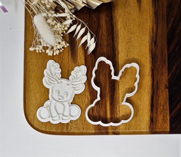 Reindeer Cookie Cutter + Stamp - Image 2