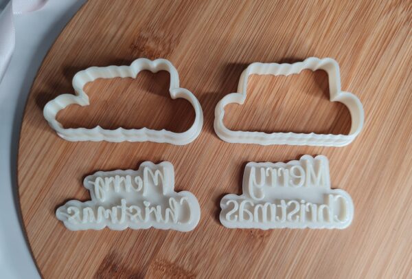 SMALL Size Merry Christmas Cookie Cutter + Stamp - Image 3