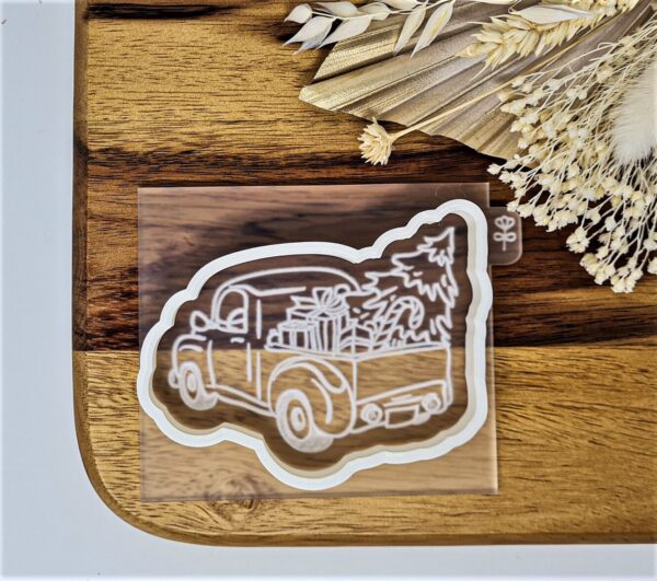 Christmas Truck Cookie Cutter + Embosser - Image 2