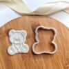 Small Size Teddy Bear Cookie Cutter + Stamp, Size:height 60mm x width 51 mm - Image 2