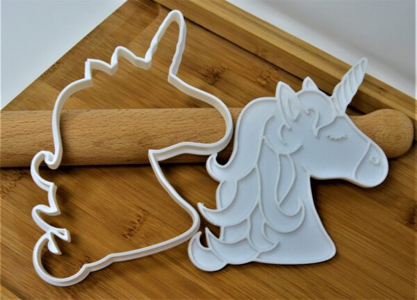 Large Unicorn Cookie Cutter + Stamp - Image 2