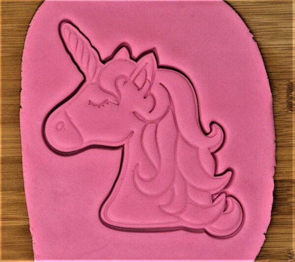 Large Unicorn Cookie Cutter + Stamp - Image 3