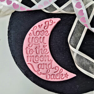 I Love You To The Moon And Back Cookie Cutter + Stamp