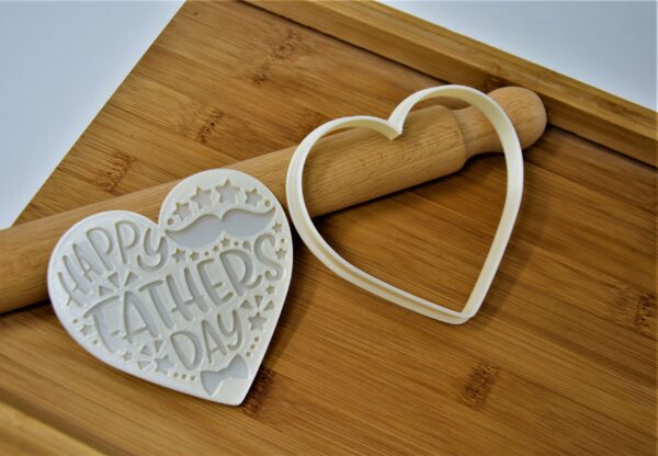 Happy Father's Day Cookie Cutter + Stamp - Image 2