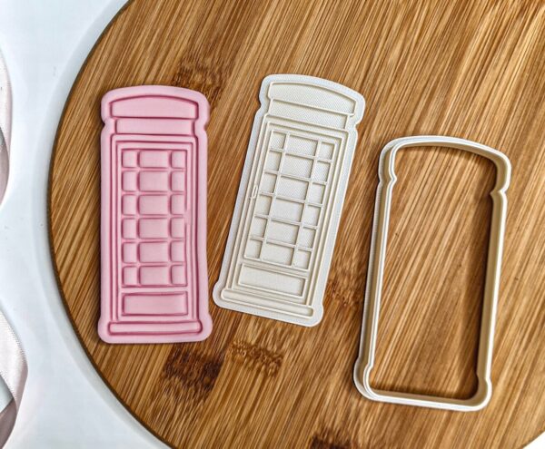 Telephone Box Cookie Cutter + Stamp