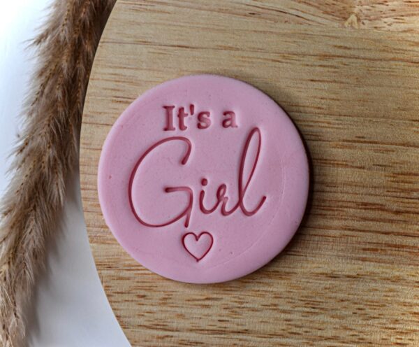 It's A Girl Cookie Stamp