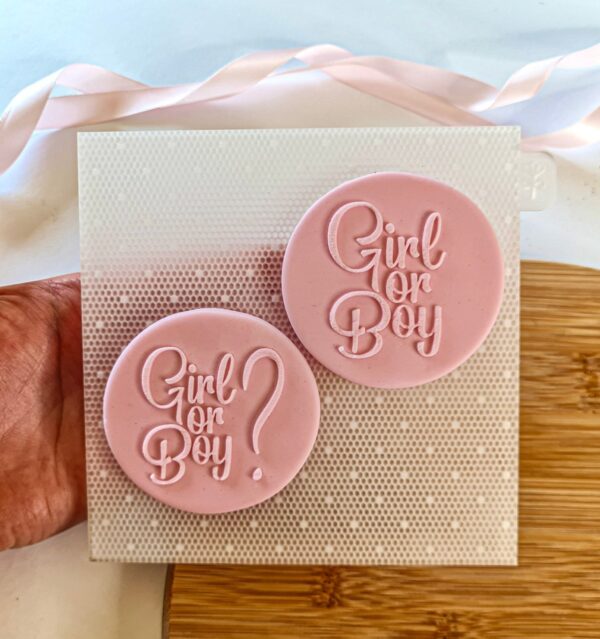 Girl Or Boy Fondant Reverse Embosser
