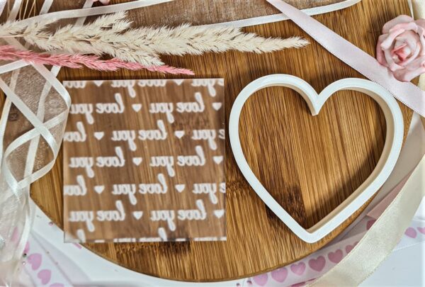Love You Pattern Cookie Cutter + Embosser - Image 2