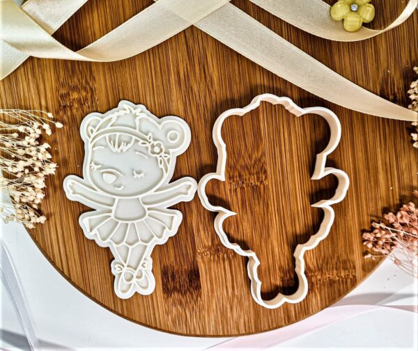 Ballerina Dancer Cookie Cutter + Stamp - Image 2