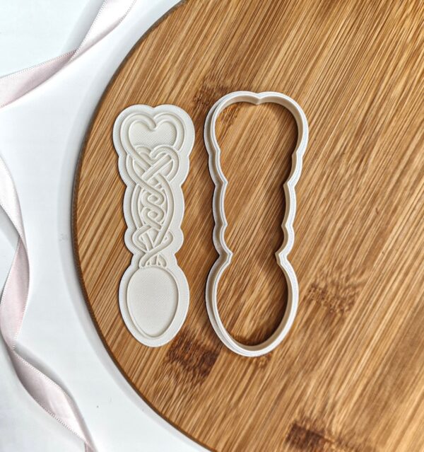 Welsh Love Spoon Cookie Cutter + Stamp - Image 2