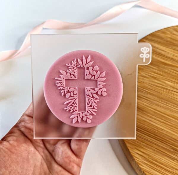 Cross Fondant Reverse Embosser.
