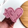 Grandma Flower Heart Cookie Cutter + Stamp