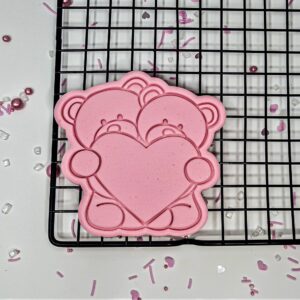 Two Teddy Bears Cookie Cutter + Stamp