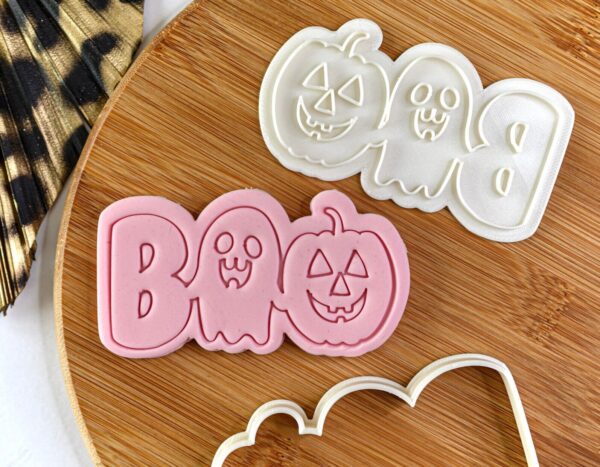 Halloween Boo Cookie Cutter + Stamp - Image 2