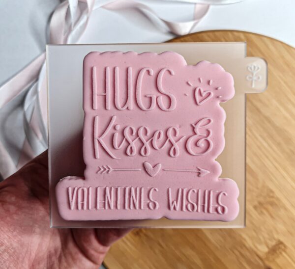 Hugs & Kisses, Valentine Wishes Cookie Cutter + Embosser
