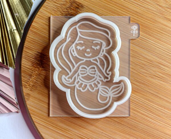 Mermaid Cookie Cutter + Embosser - Image 2