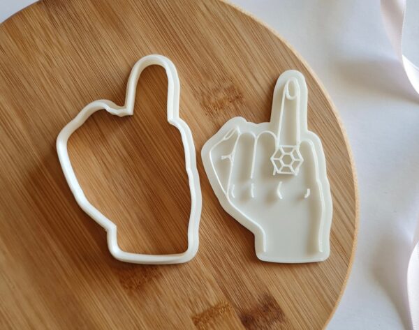 Ring Finger Cookie Cutter + Stamp - Image 2