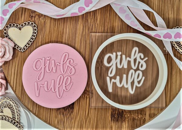 Girls Rule Cookie Cutter + Embosser