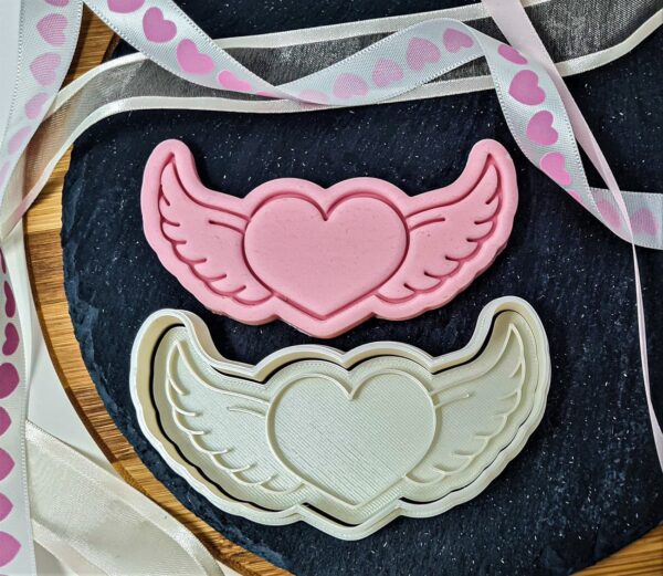 Heart With Wings Cookie Cutter + Stamp