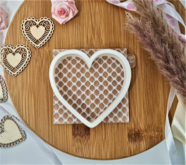 Heart Pattern Cookie Cutter + Embosser - Image 2