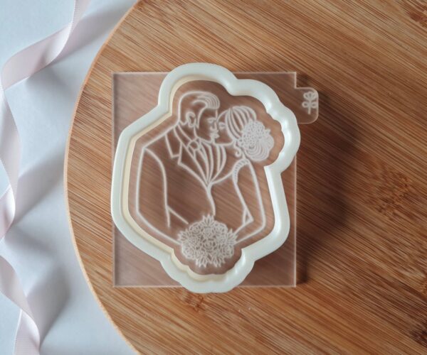 Bride And Groom Cookie Cutter + Embosser - Image 2