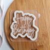 Happy Birthday Fondant Reverse Embosser + Cutter - Image 2