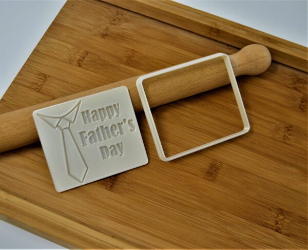 Happy Father's Day Cookie Cutter + Stamp - Image 2