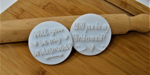 Will You Be My Bridesmaid Cookie Stamp/Embosser - Image 2