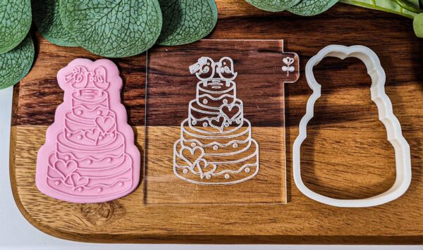 Wedding Cake Cookie Embosser + Cutter - Image 3