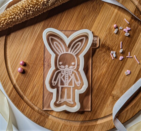 Easter Bunny Cookie Cutter + Embosser - Image 2