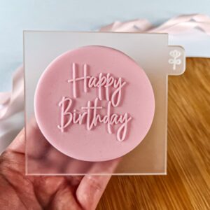 Happy Birthday Fondant Cookie Embosser