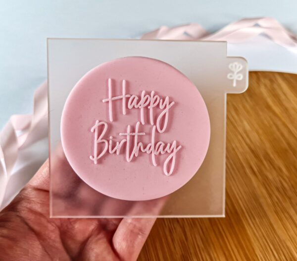 Happy Birthday Fondant Cookie Embosser