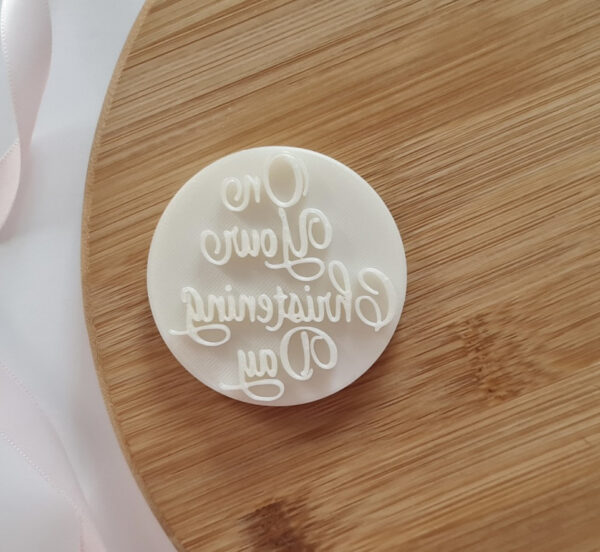 On Your Christening Day Cookie Stamp - Image 2