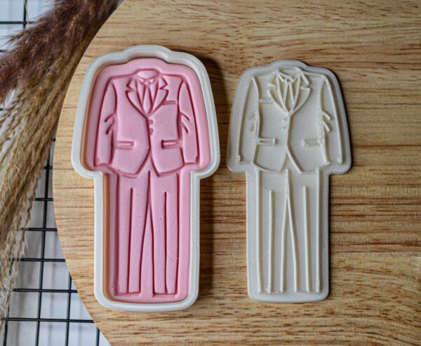 Wedding Tuxedo, Suit Jacket Cookie Cutter + Stamp
