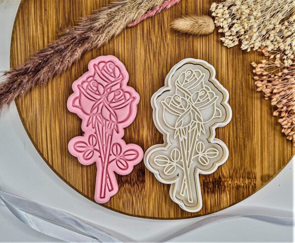 Roses Cookie Cutter + Stamp
