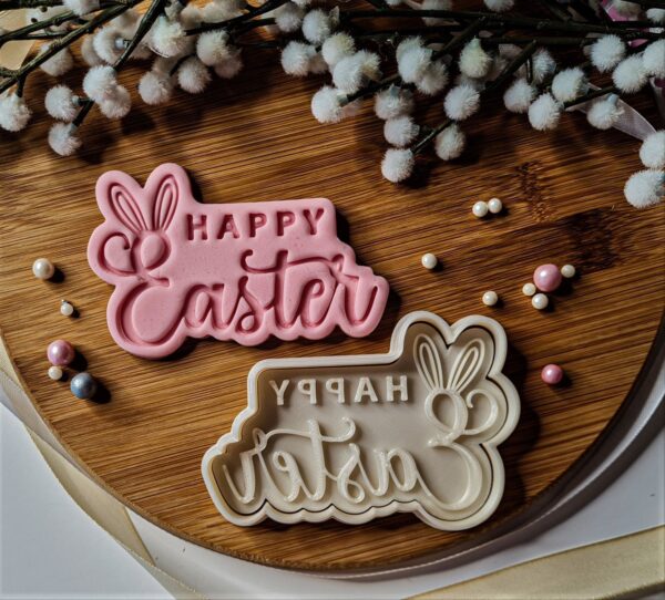 Happy Easter Cookie Cutter + Stamp