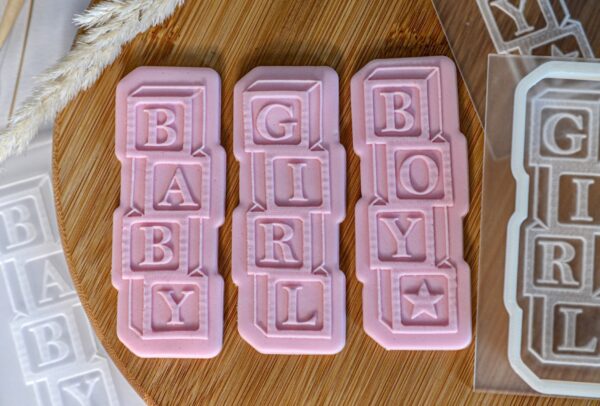Baby, Girl,Boy Blocks Cookie Cutter + Embosser