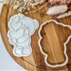 Valentines Teddy Bear Cookie Cutter + Stamp - Image 2