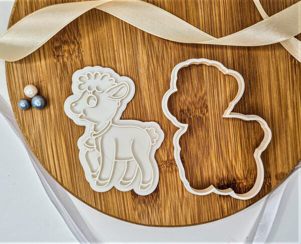 Sheep Cookie Cutter + Stamp - Image 2