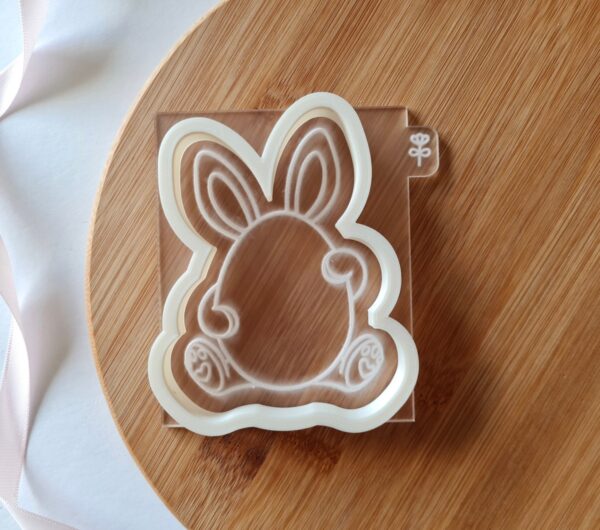 Easter Bunny Egg Cookie Cutter + Embosser - Image 2