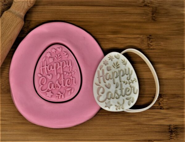 Happy Easter Cookie Cutter + Stamp
