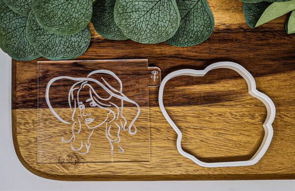 Girl With Hat Cookie Embosser + Cutter - Image 2