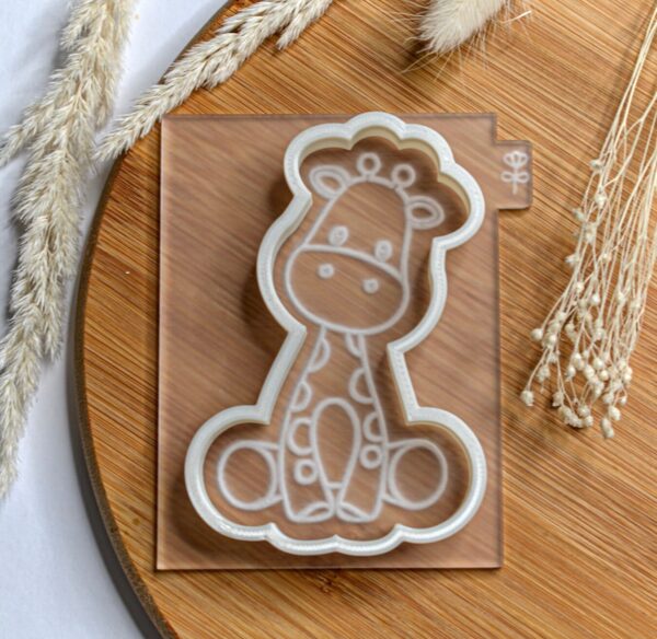 Giraffe Cookie Cutter + Embosser - Image 2