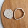 Small Strawberry Cookie Cutter & Stamp - Image 2
