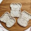 Three Teddy Bears I Love You Full Set Cookie Cutters + Stamps - Image 2